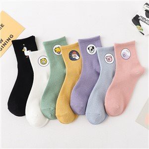 クルー ソックス カスタム プリント ロゴ Oem Low Moq